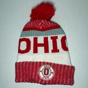 NCAA OSU Ohio State Buckeyes Pom Pom Beanie / Winter Hat / Toboggan